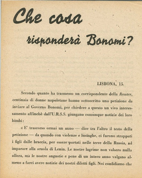 Che cosa risponderà Bonomi?