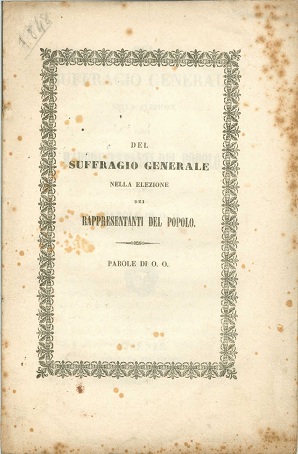 Del suffragio generale nella elezione dei rappresentanti del popolo