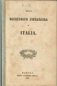 Della opinione pubblica in Italia