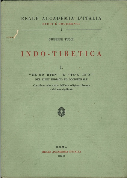 Indo-tibetica  I. "MC' OD   RTEN" e "TS' A T'S'A" nel Tibet Indiano ed Occidentale