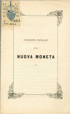 Istruzione popolare sulla nuova moneta