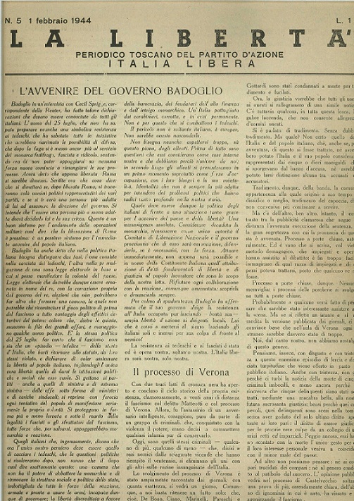 La libertà - febbraio 1944