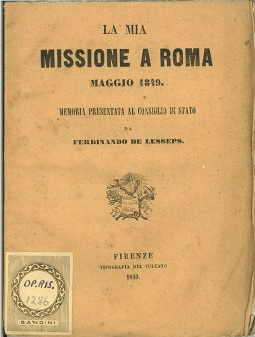 La mia missione a Roma maggio 1849