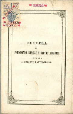 Lettera a Pietro Giordani intorno ai presenti fatti d'Italia