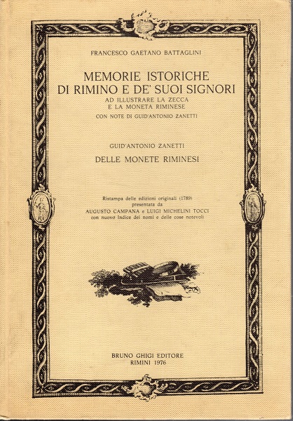 Memorie istoriche di rimino e de' suoi signori