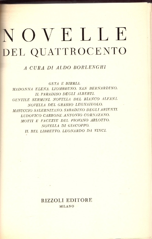 Novelle del Quattrocento