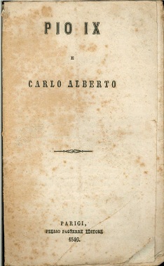 Pio IX a Carlo Alberto