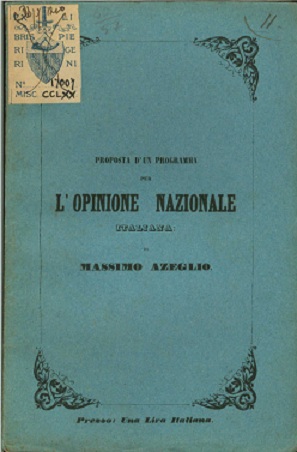 Proposta d'un programma per l'opinione nazionale italiana