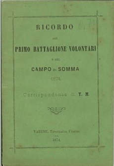 Ricordo del Primo Battaglione Volontari e del Campo di Somma 1874